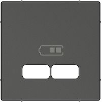 Лицевая панель Schneider Electric Merten System M для 2-м. розетки USB антрацит