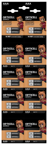 Элемент питания OPTICELL LR03 Simply BL20 AAA (цена за 2 шт.) (батарейка)