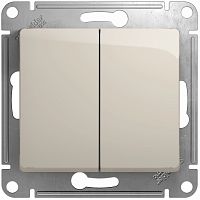 Выключатель без рамки Systeme Electric Glossa 2-кл. молочный