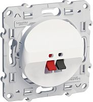 Розетка аудио без рамки Schneider Electric Odace 1-м. белый