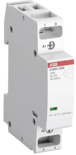 Контактор модульный ABB ESB 20-20N-06 1п 2НО 20А 220В AC/DC