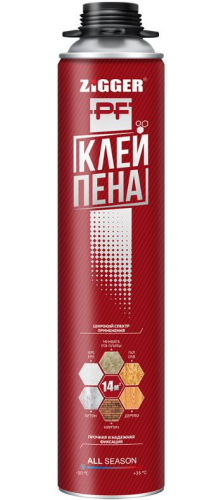 Клей-пена строительная Zigger PF, профессиональная, 750 мл