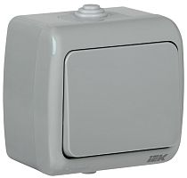 Выключатель накладной IEK Aquatic ВС-20-1-0-А 1-кл. IP54 серый IEK — купить по цене от 226 ₽ | ПрофБезопасность