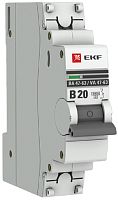 Выключатель автоматический EKF PROxima ВА47-63 1п 20А B 6кА