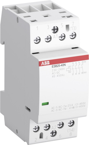 Контактор модульный ABB ESB 25-40N-06 2п 4НО 25А 220В AC/DC