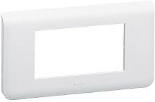 Рамка горизонтальная Legrand Mosaic 4 мод. белый