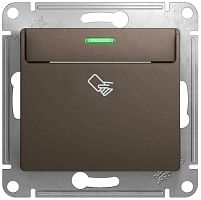 Выключатель карточный с подсветкой без рамки Systeme Electric Glossa 1-кл. шоколад Systeme Electric — купить по цене от 895 ₽ | ПрофБезопасность