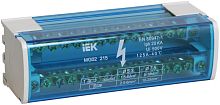 Шина в корпусе на DIN-рейку (кросс-модуль) IEK ШНК 2х15 3L+PEN синий