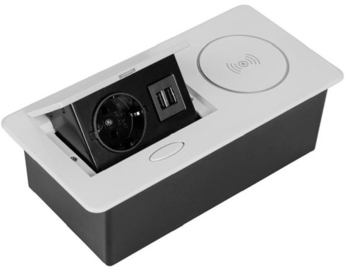 Розетка встраеваемая полуавтоматическая Sete 1-м.+беспроводная зарядка+2xUSB 210х108х72мм белый Sete — купить по цене от 8&nbsp;960 ₽ | ПрофБезопасность