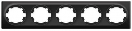 Рамка универсальная OneKeyElectro Florence 5-м. черный картинка