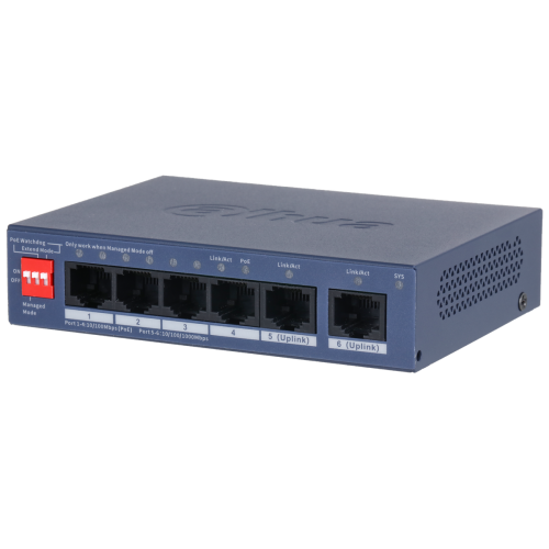 Коммутатор управляемый Dahua DH-CS4006-4ET2GT-60 PoE 60Вт DAHUA TECHNOLOGY — купить по цене от 5&nbsp;790 ₽ | ПрофБезопасность
