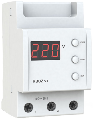 Вольтметр однофазный цифровой на DIN-рейку Rbuz V1 420В
