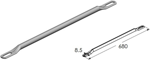 Раскос Alutech TB193S-680 L=680