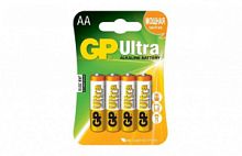 Элемент питания GP LR6 Ultra Alkaline 15AU 2CR4 4шт (упак) AA (батарейка)