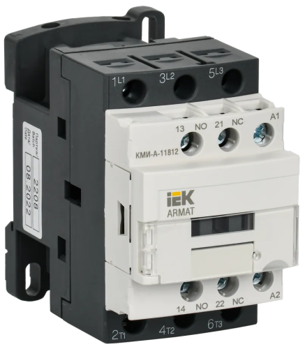 Контактор IEK КМИ-А-11812 LC1D 3п 1НО+1НЗ 18А 400В тип АС3 IEK — купить по цене от 2&nbsp;000 ₽ | ПрофБезопасность