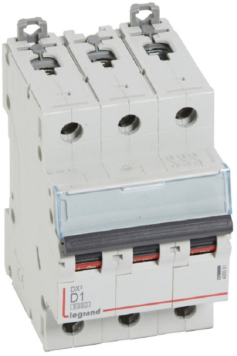 Выключатель автоматический Legrand DX3-E 6000 3п 1А D 10кА