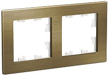 Рамка универсальная Systeme Electric AtlasDesign Nature 2-м. металл латунь