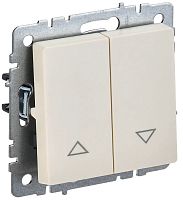 Выключатель жалюзи без фиксации без рамки IEK Brite ВС10-1-5-БрКр 2-кл. бежевый