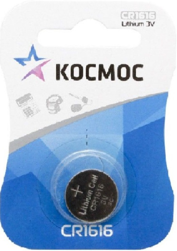 Элемент питания Космос CR1616 BL-1 литиевая (батарейка)
