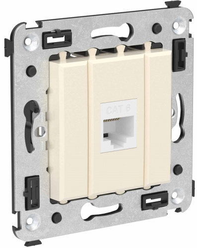 Розетка компьютерная без рамки DKC Avanti 1-м. RJ45 6е ванильная дымка DKC — купить по цене от 728 ₽ | ПрофБезопасность