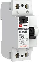 Выключатель дифференциального тока УЗО EKF Basic ВДТ-40 2п 16А 10мА 4,5,кА тип AC