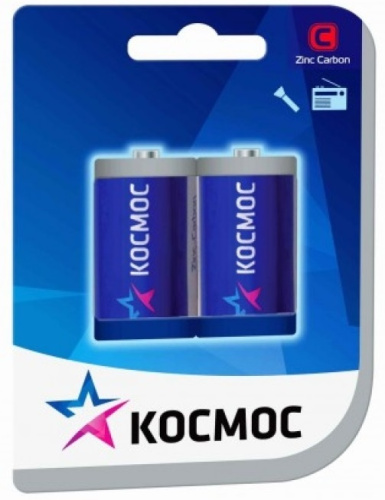 Элемент питания Космос R14 (блист.2 шт) C солевая (батарейка)