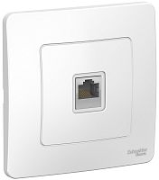 Розетка компьютерная с рамкой Systeme Electric Blanca 1-м. RJ45 5e белый