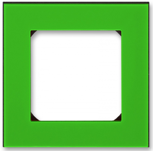 Рамка универсальная ABB EPJ Levit 1-м. зеленый/дымчатый чёрный картинка