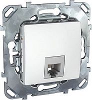 Розетка телефонная без рамки Schneider Electric Unica 1-м. RJ11 белый Schneider Electric — купить по цене от 499 ₽ | ПрофБезопасность