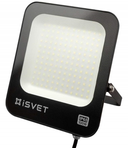 Прожектор светодиодный iSvet USL-106 220В 100Вт 9000Лм 6500K 120° IP65 215х241х33мм iSvet — купить по цене от 2&nbsp;800 ₽ | ПрофБезопасность