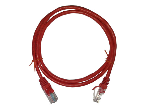 Патч-корд NETKO Optima UTP4, ВС, LSZH, литой коннектор,1 м (красный)