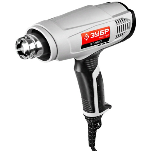 Фен монтажный высокотемпературный Зубр ФТ-1600, насадки 3 шт, 2 режима: 350град/ 350л/мин, 550град Фен монтажный высокотемпературный Зубр ФТ-1600, насадки 3 шт, 2 режима: 350град/ 350л/мин, 550град