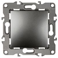 Переключатель без рамки Эра S12 1-кл перекрестный 10А графит