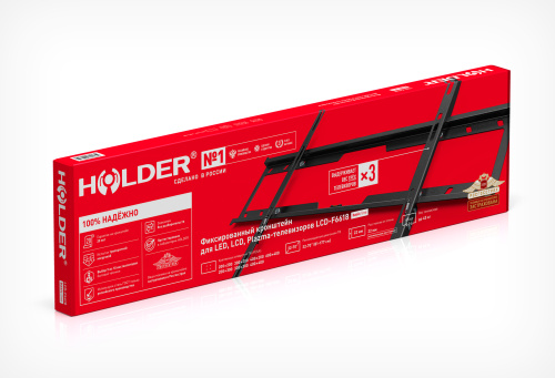 Кронштейн для ТВ Holder LCD-F6618 32"-90" фиксированный фото 3