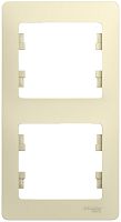 Рамка вертикальная Systeme Electric Glossa 2-м. бежевый