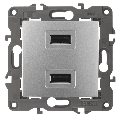 Розетка USB тип A+A без рамки Эра Elegance 2-м. 2100мА алюминий, Эра, купить, цена, доставка, безопасность Розетка USB тип A+A без рамки Эра Elegance 2-м. 2100мА алюминий Эра — купить по цене от 2 400 ₽ | ПрофБезопасность