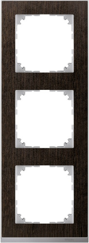 Рамка универсальная Schneider Electric Merten M-Pure Decor 3-м. венге/алюминий Schneider Electric — купить по цене от 3&nbsp;495 ₽ | ПрофБезопасность фото 2