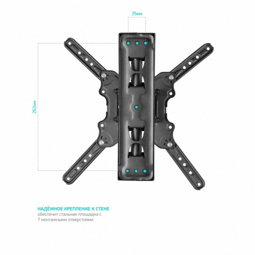Кронштейн для ТВ Onkron M4 чёрный 32"-65" поворотный фото 6