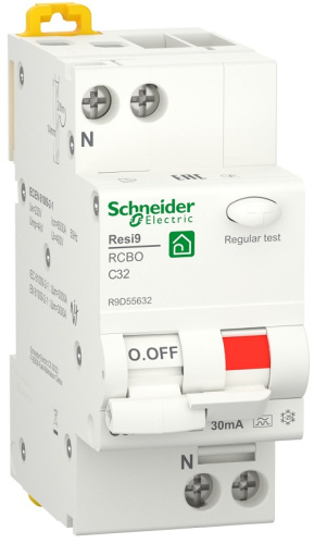 Автомат дифференциального тока АВДТ Schneider Electric Resi9 2п 40А 30мА 6кА C тип A