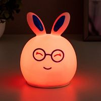 Настольный светильник "Зайчик" 1Вт 3хAАА Белый RGB СимаЛенд — купить по цене от 575 ₽ | ПрофБезопасность