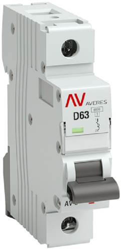 Выключатель автоматический EKF Averes AV-6 1п 63А D 6кА