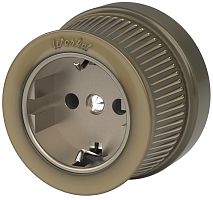 Розетка-ретро с заземлением металл Werkel Retro 1-м. шторки бронза Werkel — купить по цене от 3&nbsp;038 ₽ | ПрофБезопасность
