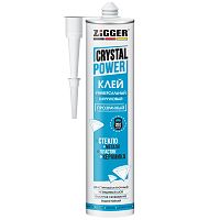 Клей вместо гвоздей  Zigger Crystal POWER, каучуковый, универсальный, прозрачный, 300 г