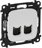 Розетка компьютерная без рамки Legrand Valena Allure 2-м. RJ45+RJ45 6e белый Legrand — купить по цене от 4&nbsp;000 ₽ | ПрофБезопасность