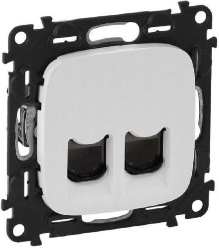 Розетка компьютерная без рамки Legrand Valena Allure 2-м. RJ45+RJ45 6e белый Legrand — купить по цене от 4&nbsp;000 ₽ | ПрофБезопасность