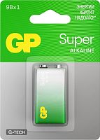 Элемент питания GP 6LR61 Super Alkaline 1604AA21-5CRSBC1 BL1 крона (батарейка)