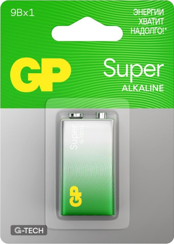 Элемент питания GP 6LR61 Super Alkaline 1604AA21-5CRSBC1 BL1 крона (батарейка)