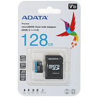 Карта памяти MicroSDXC ADATA Premier 128Gb AUSDX128GUICL10A1-RA1 A-DATA — купить по цене от 2&nbsp;600 ₽ | ПрофБезопасность