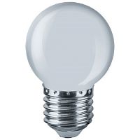 Лампа светодиодная Navigator NLL-G45-1-230-W-E27 Шар Е27 220В 1Вт Нейтральный свет Navigator — купить по цене от 140 ₽ | ПрофБезопасность