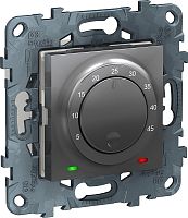 Терморегулятор механический с датчиком без рамки Schneider Electric Unica New 0С +50С алюминий
